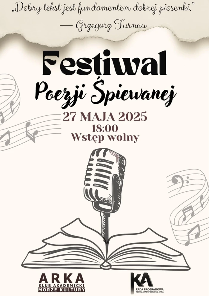 Arka 25 maja 2025 r. 18:00 wstęp wolny
