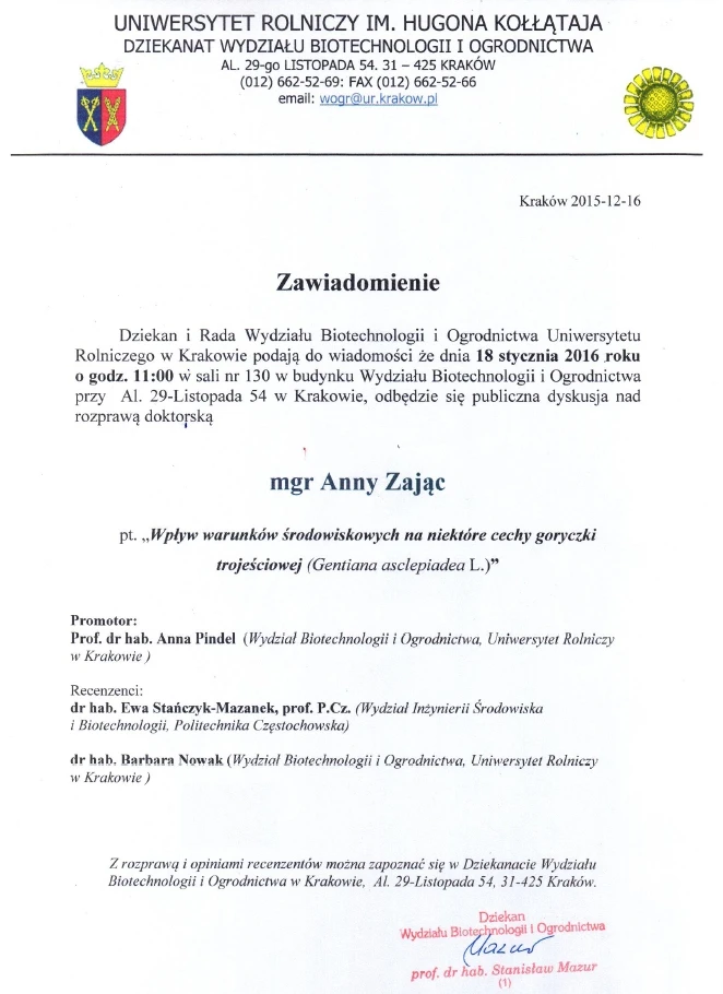 Obrona pracy doktorskiej