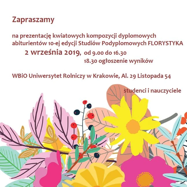 Egzamin Dyplomowy - Florystyka