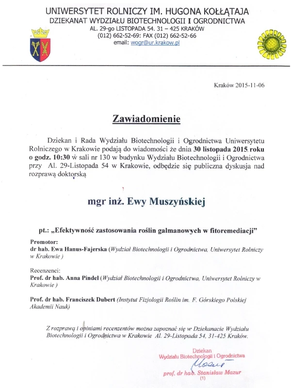 Obrona pracy doktorskiej